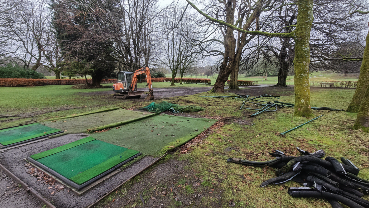 Preparations for the new practice nets
